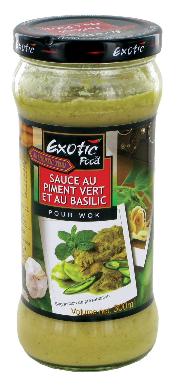 Sauce pimentée Vert et basilic pour wok 300ML