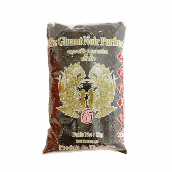 Riz gluant noir Gao Nep Den Thom 1 Kg